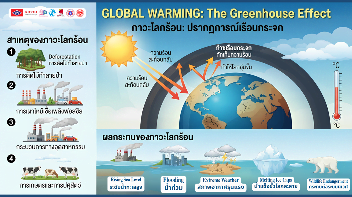 เจาะลึก ภาวะโลกร้อน (Global Warming): ปรากฏการณ์เรือนกระจก สาเหตุ ผลกระทบ และวิธีรับมือร่วมกับมูลนิธิคุณ